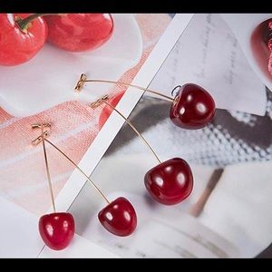Dark cherry earrings
